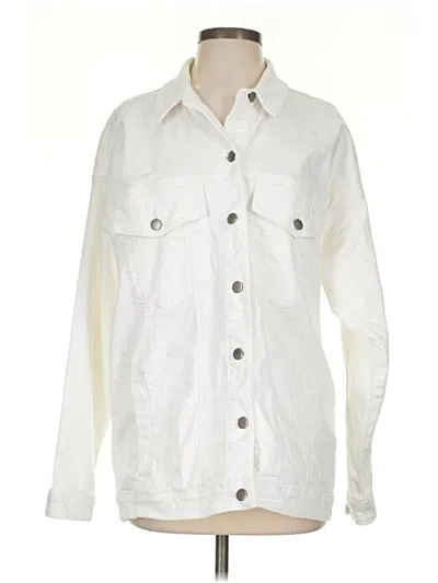 Pre-owned Eileen Fisher Jacket In White