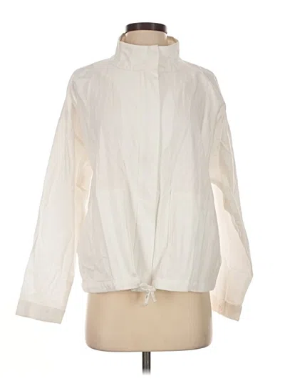 Pre-owned Eileen Fisher Jacket In White