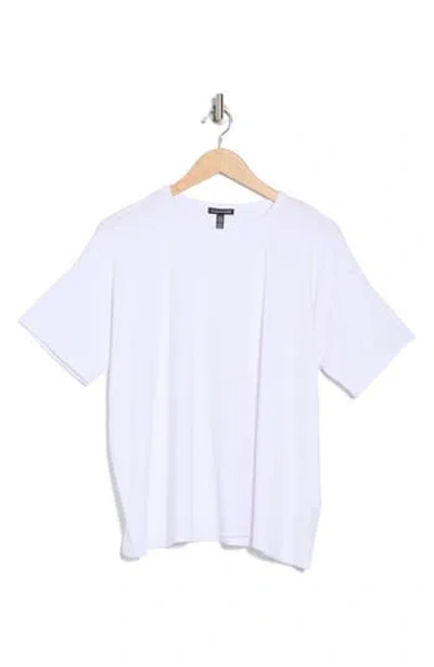 Eileen Fisher Jersey Crewneck Boxy T-shirt In White