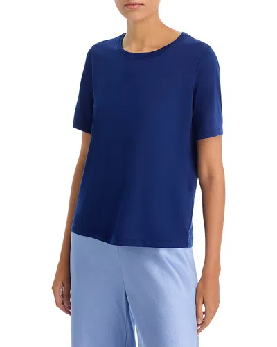 Eileen Fisher Jersey Knit Tee In Blue