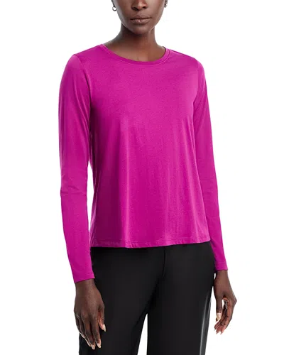 Eileen Fisher Jersey Knit Tee In Pink