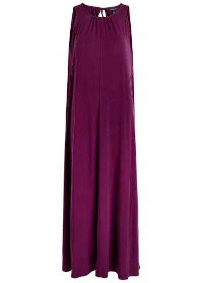 Eileen Fisher Jersey Maxi Dress In Purple