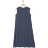 Eileen Fisher Jersey Shift Dress In Blue