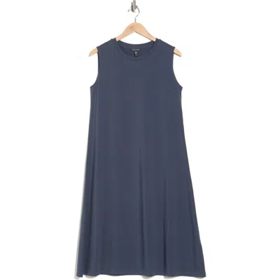 Eileen Fisher Jersey Shift Dress In Blue