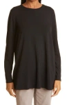Eileen Fisher Jersey Tunic In Black