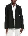 Eileen Fisher Jersey Wool Blazer In Black