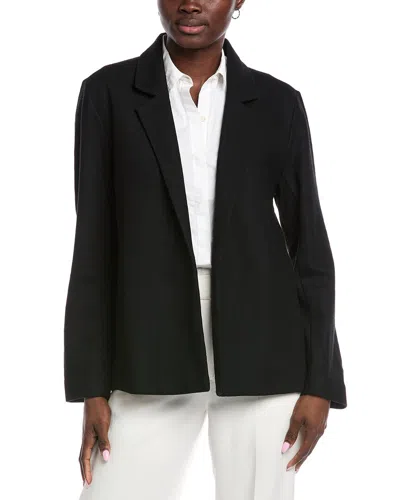 Eileen Fisher Jersey Wool Blazer In Black