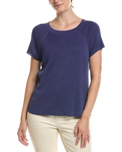 Eileen Fisher Jewel Linen-blend Sweater In Blue