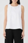 EILEEN FISHER JEWEL NECK JERSEY TANK