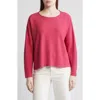 Eileen Fisher Jewel Neck Box Top In Geranium