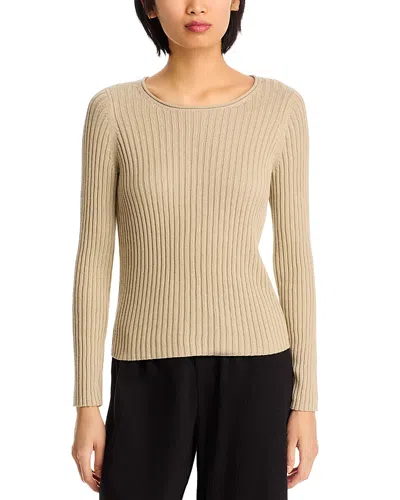 Eileen Fisher Jewel Neck Sweater In Neutral