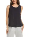 Eileen Fisher Petite Crewneck Jersey Shell In Navy