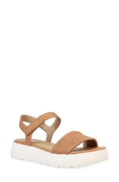 Eileen Fisher Jolie Ankle Strap Platform Sandal In Honey