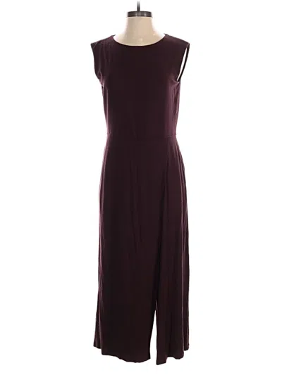 Pre-owned Eileen Fisher Jumpsuit In Burgundy