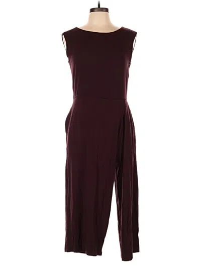 Pre-owned Eileen Fisher Jumpsuit In Burgundy