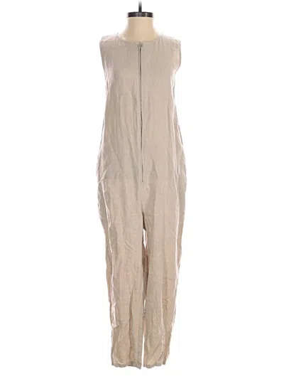 Pre-owned Eileen Fisher Jumpsuit In Tan