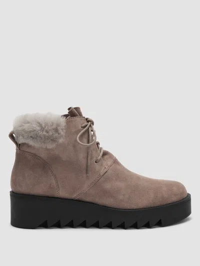 Eileen Fisher Kenille Sport Suede Wedge Bootie In Multi