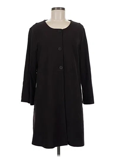 Pre-owned Eileen Fisher Kimono In Black