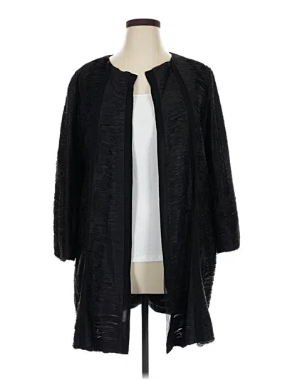Pre-owned Eileen Fisher Kimono In Black