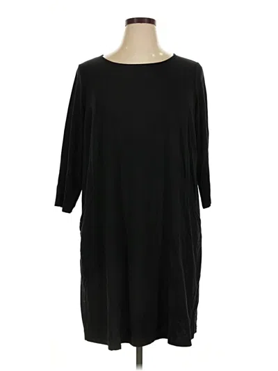 Pre-owned Eileen Fisher Kimono In Black