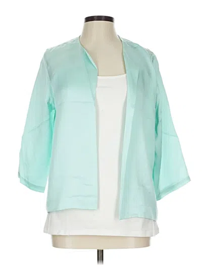 Pre-owned Eileen Fisher Kimono In Blue