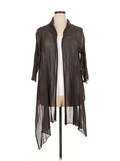 Pre-owned Eileen Fisher Kimono In Brown