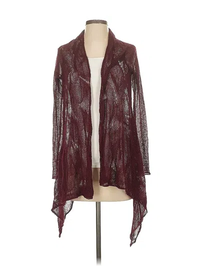 Pre-owned Eileen Fisher Kimono In Burgundy