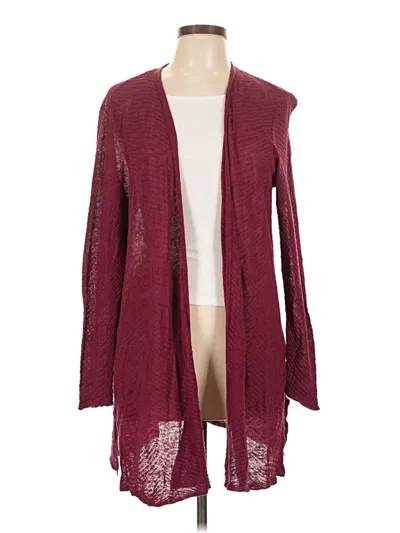 Pre-owned Eileen Fisher Kimono In Burgundy