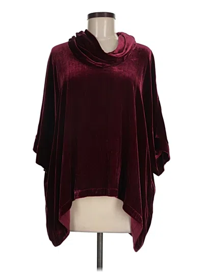Pre-owned Eileen Fisher Kimono In Burgundy