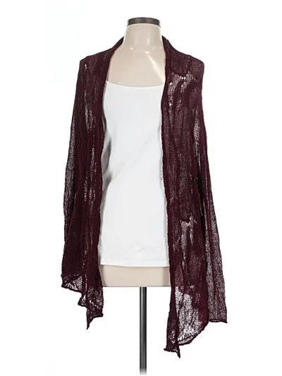 Pre-owned Eileen Fisher Kimono In Burgundy
