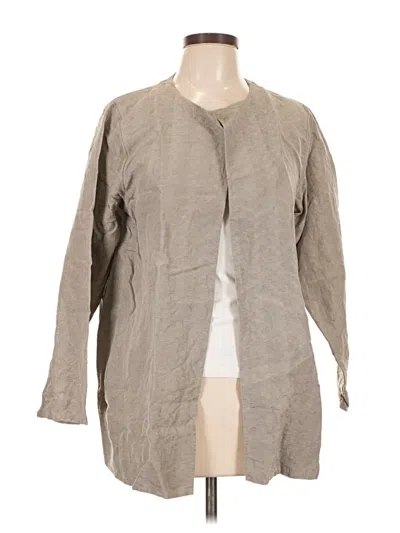 Pre-owned Eileen Fisher Kimono In Gray