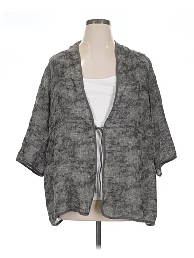 Pre-owned Eileen Fisher Kimono In Gray