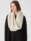 Eileen Fisher Knit Fur Infinity Scarf In White