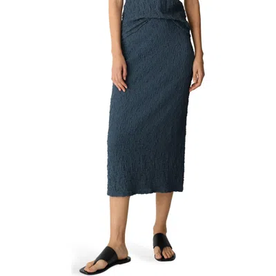 Eileen Fisher Knit Pencil Skirt In Blue
