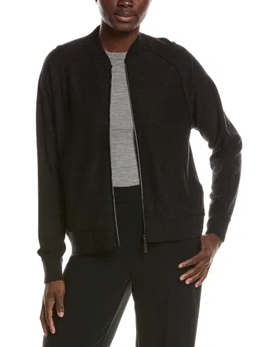 Eileen Fisher Knit Wool Jacket In Black