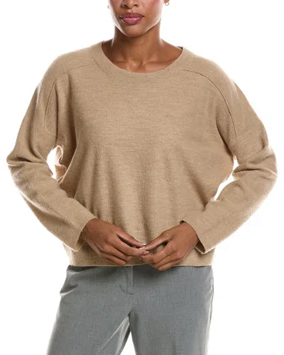 Eileen Fisher Knit Wool Sweater In Brown