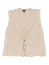 Eileen Fisher Knitted Vest In Neutral