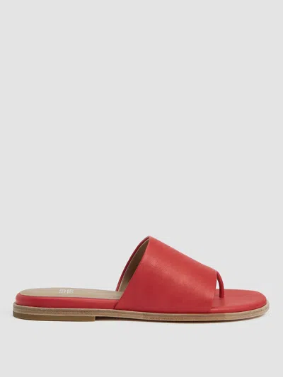 Eileen Fisher Kore Tumbled Leather Sandal In Red
