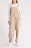 Eileen Fisher Lantern Ankle Organic Cotton Overalls In Nude