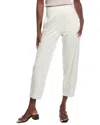 Eileen Fisher Petite Jersey Ankle Wide Wool Pant In White