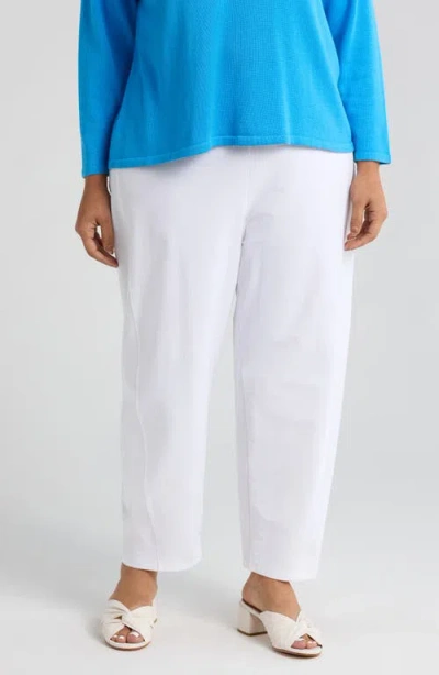 Eileen Fisher Lantern Ankle Trousers In White