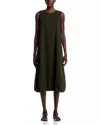 Eileen Fisher Lantern Dress In Green