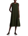 Eileen Fisher Lantern Dress In Seaweed