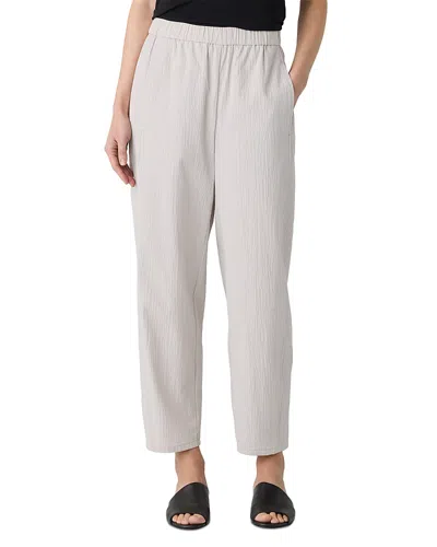 Eileen Fisher Lantern Linen Ankle Pants In Chalk