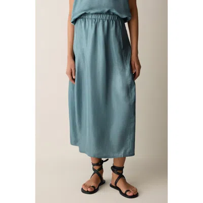 Eileen Fisher Lantern Maxi Skirt In Blue
