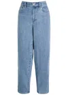 Eileen Fisher Lantern Tapered-leg Jeans In Blue