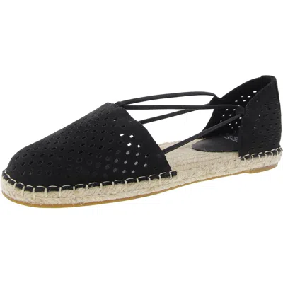 Eileen Fisher Lee 2 Womens Nubuck Perforated Espadrilles In Black