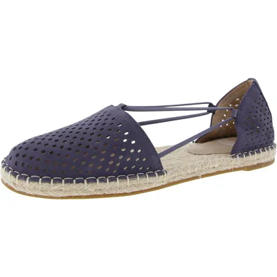 Eileen Fisher Lee 2 Womens Nubuck Perforated Espadrilles In Twilight