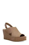 Eileen Fisher Lewis Slingback Wedge Sandal In Earth