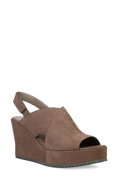 Eileen Fisher Lewis Slingback Wedge Sandal In Rye